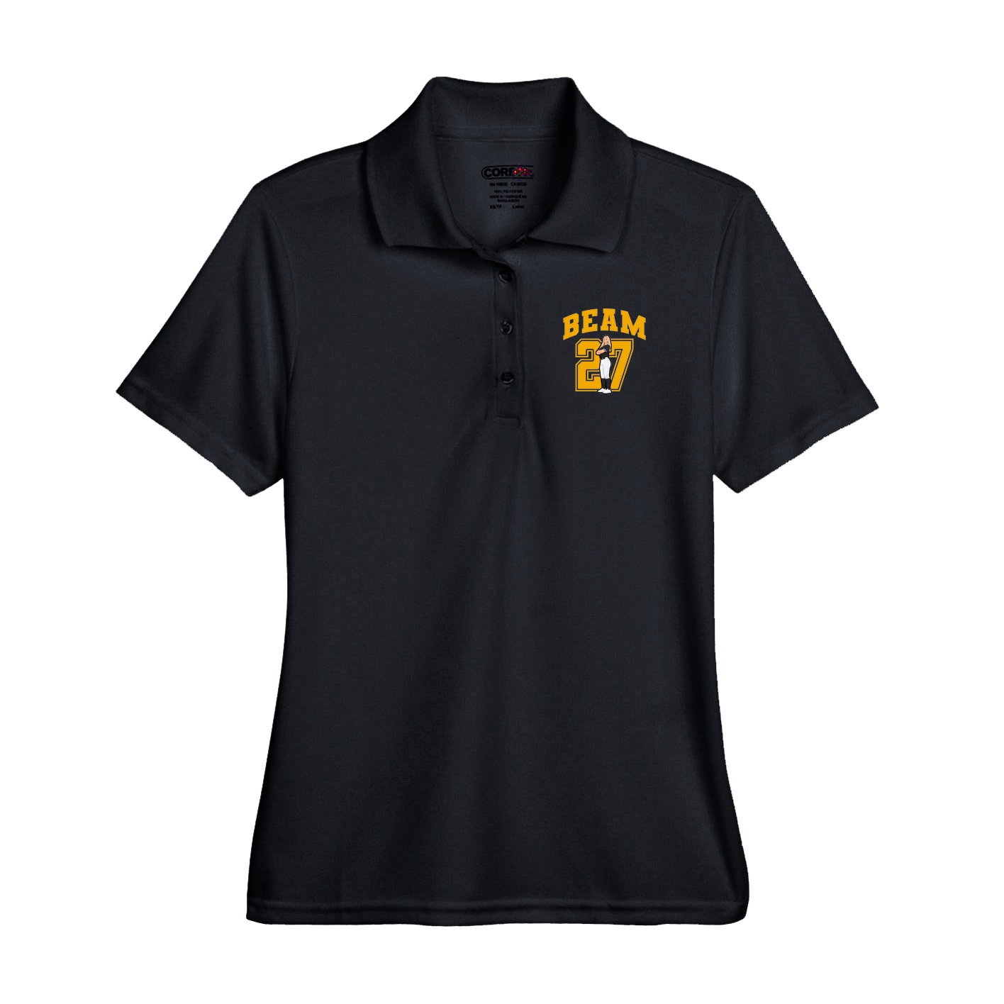 Performance Polo — Number in Black