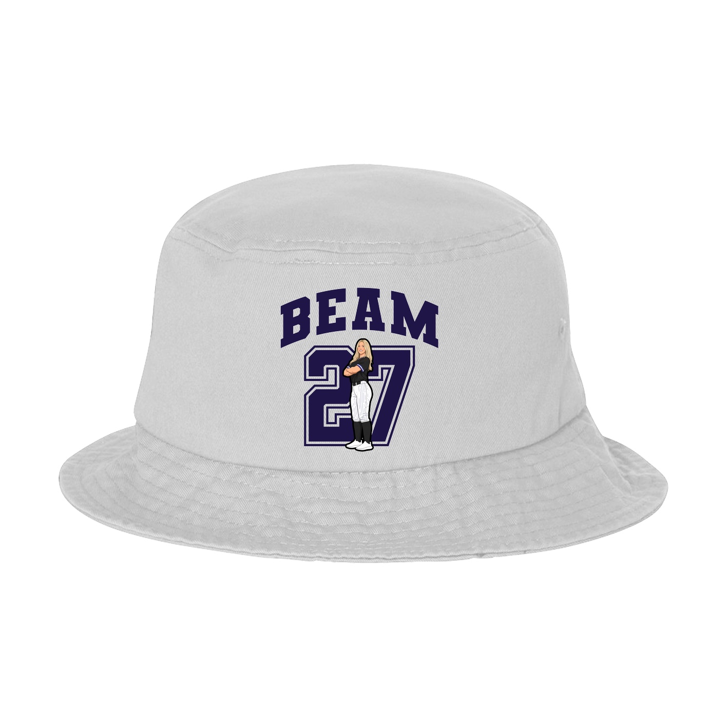 Bucket Cap — Number in White