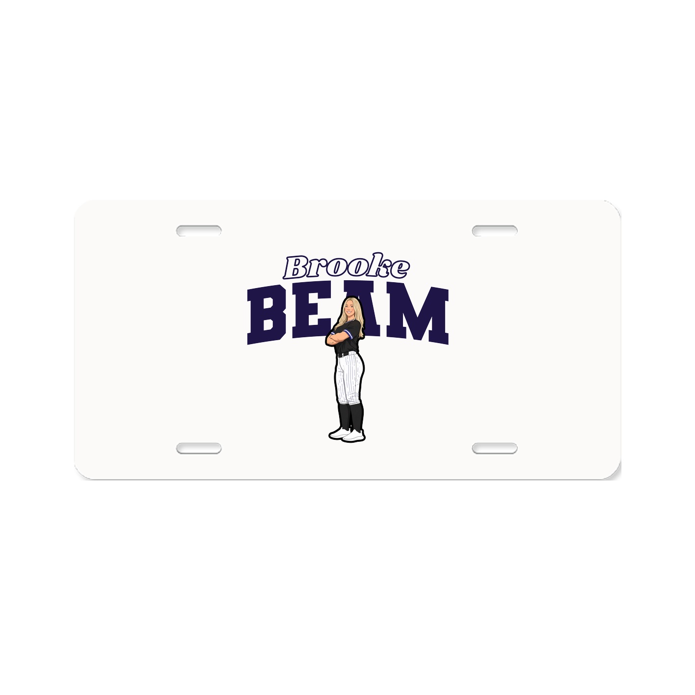 License Plate — Name Arch in Classic