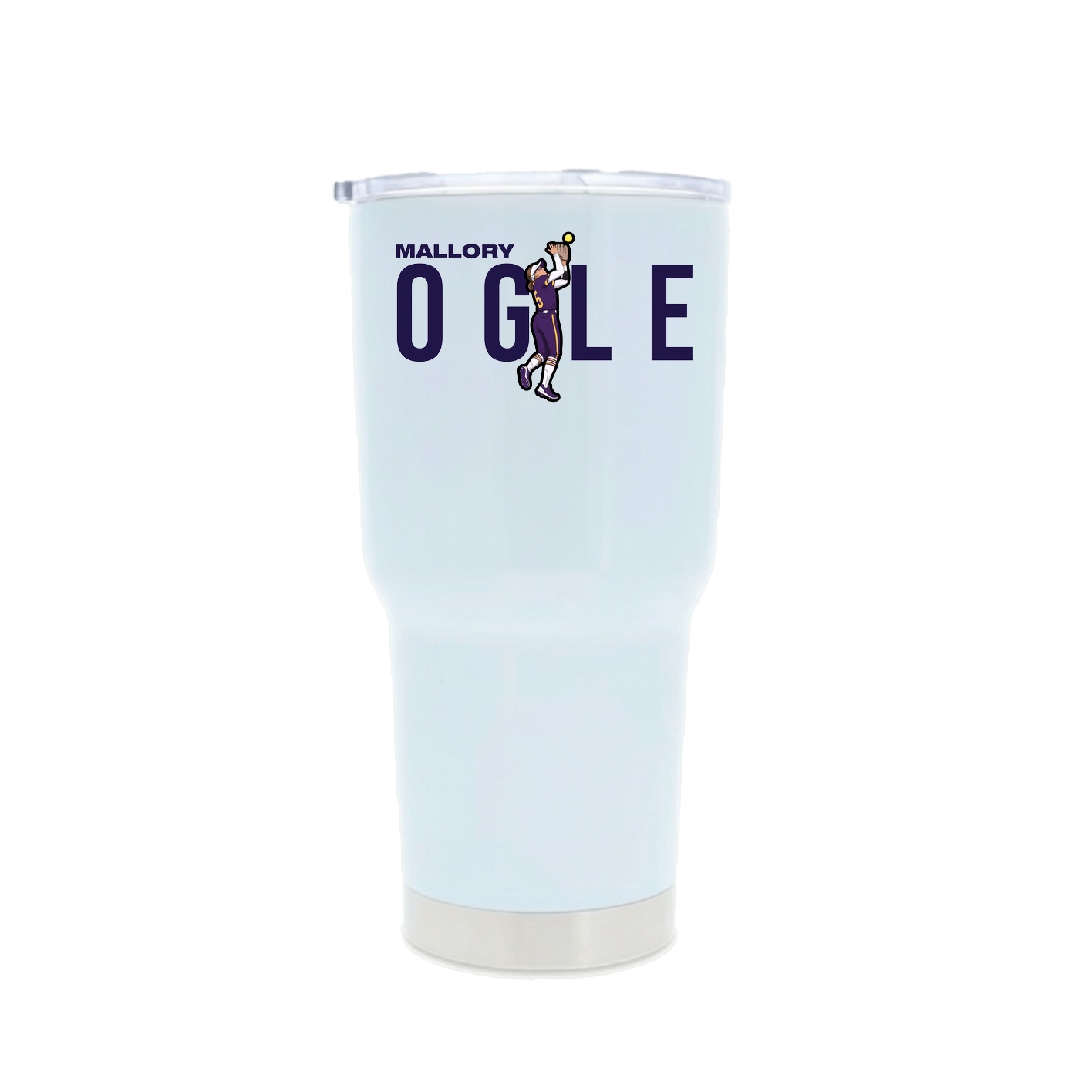30oz Stainless Steel Tumbler — Player Name in White