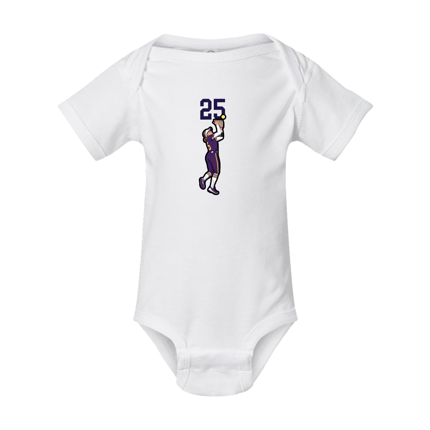 Baby Onesie — Number Top in White