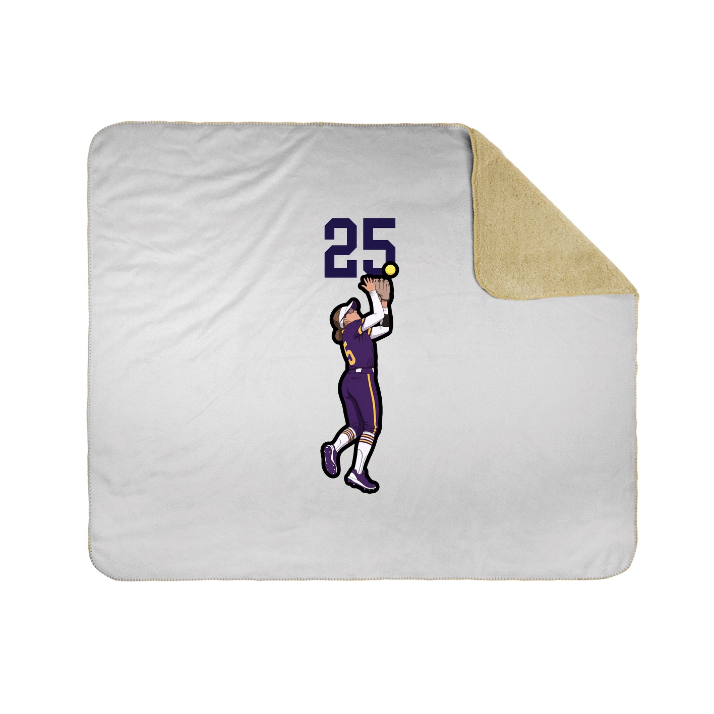 Throw Blanket — Number Top in White