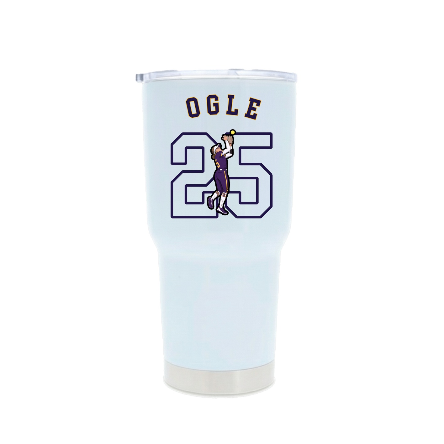 30oz Stainless Steel Tumbler — Shirsey Arch in White