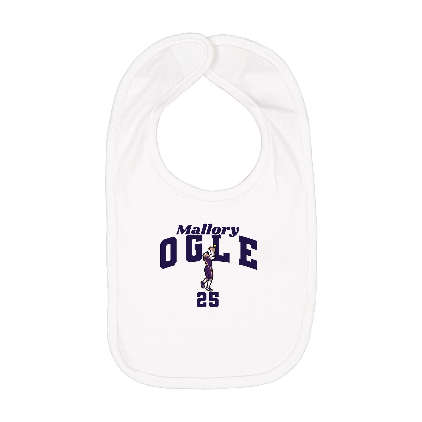 Infant Bib — Signature Arch in White