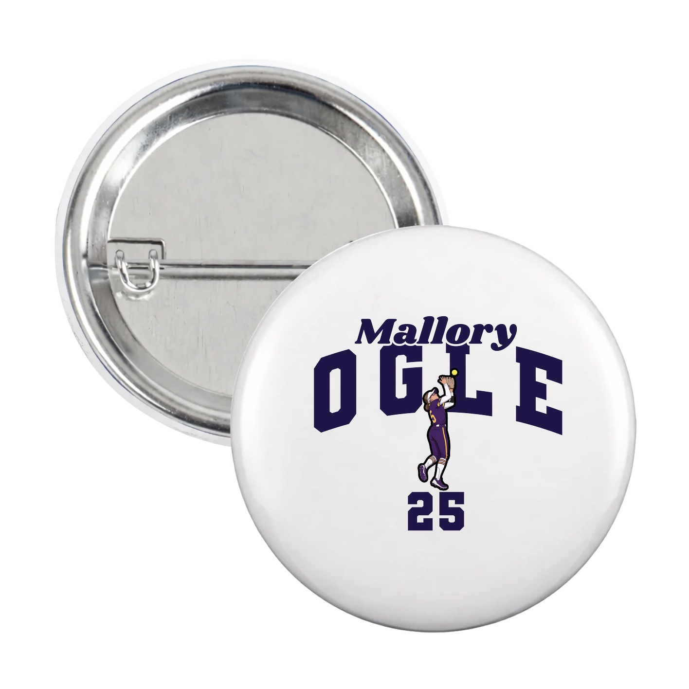 Game Day Button — Signature Arch in White