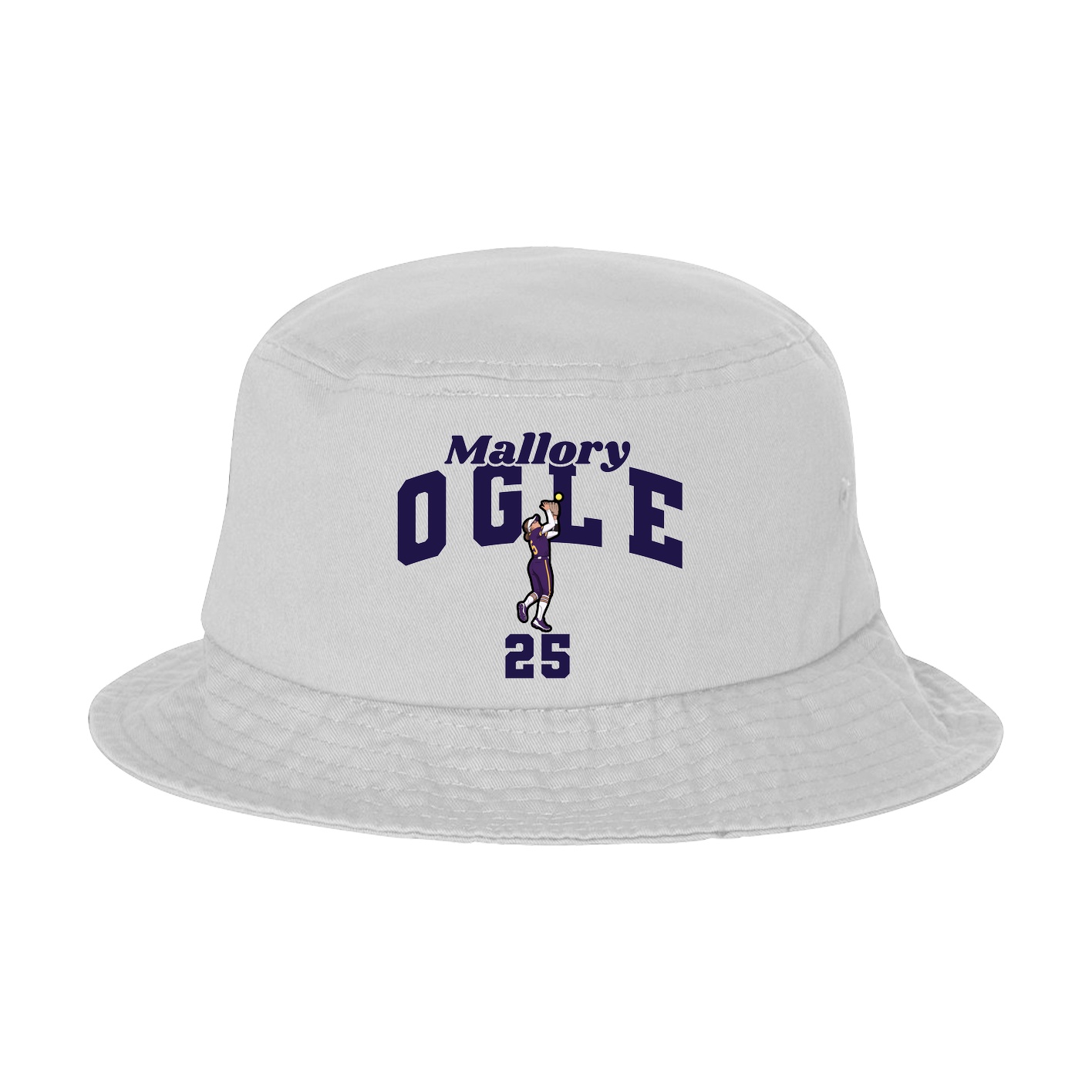 Bucket Cap — Signature Arch in White