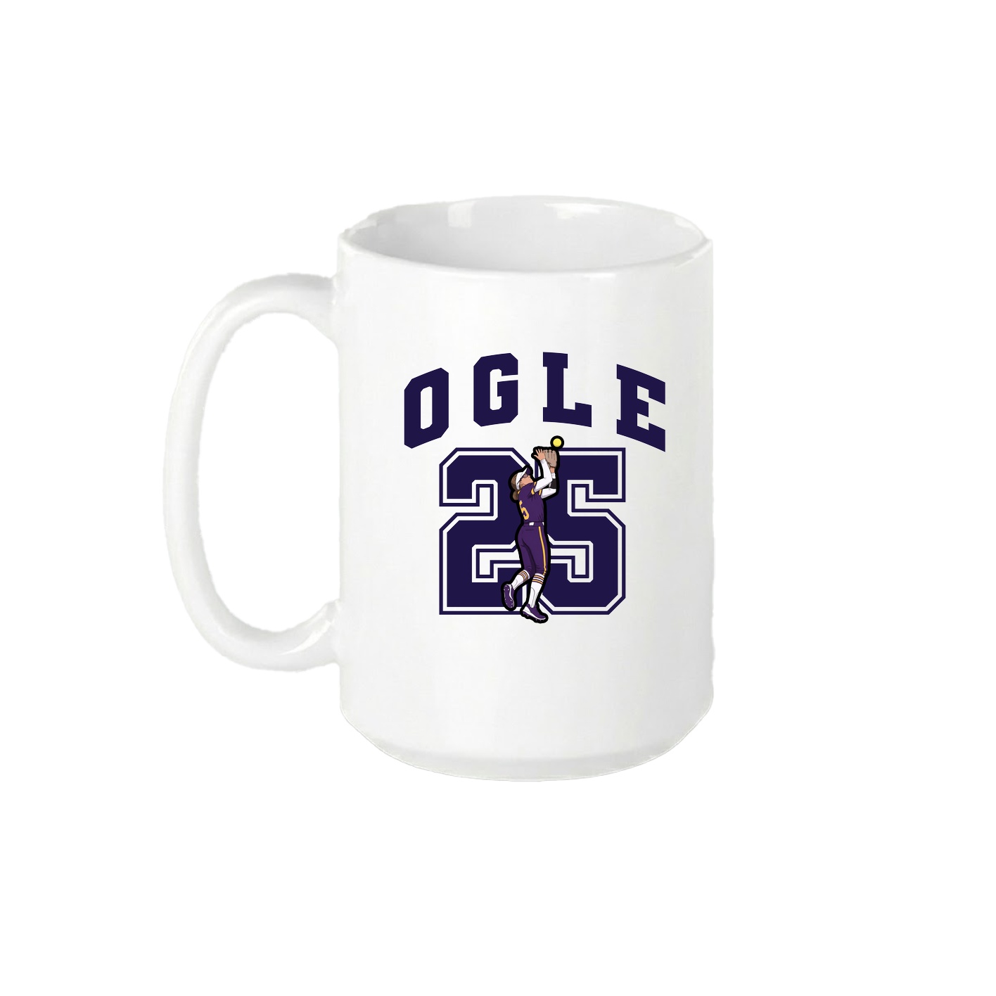 15oz Coffee Mug — Number in White