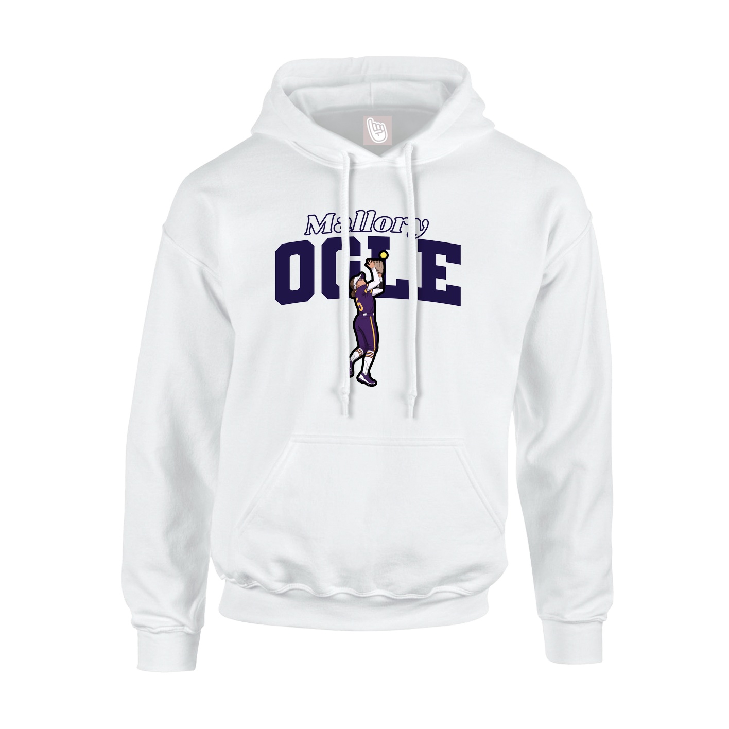Hoodie — Name Arch in White