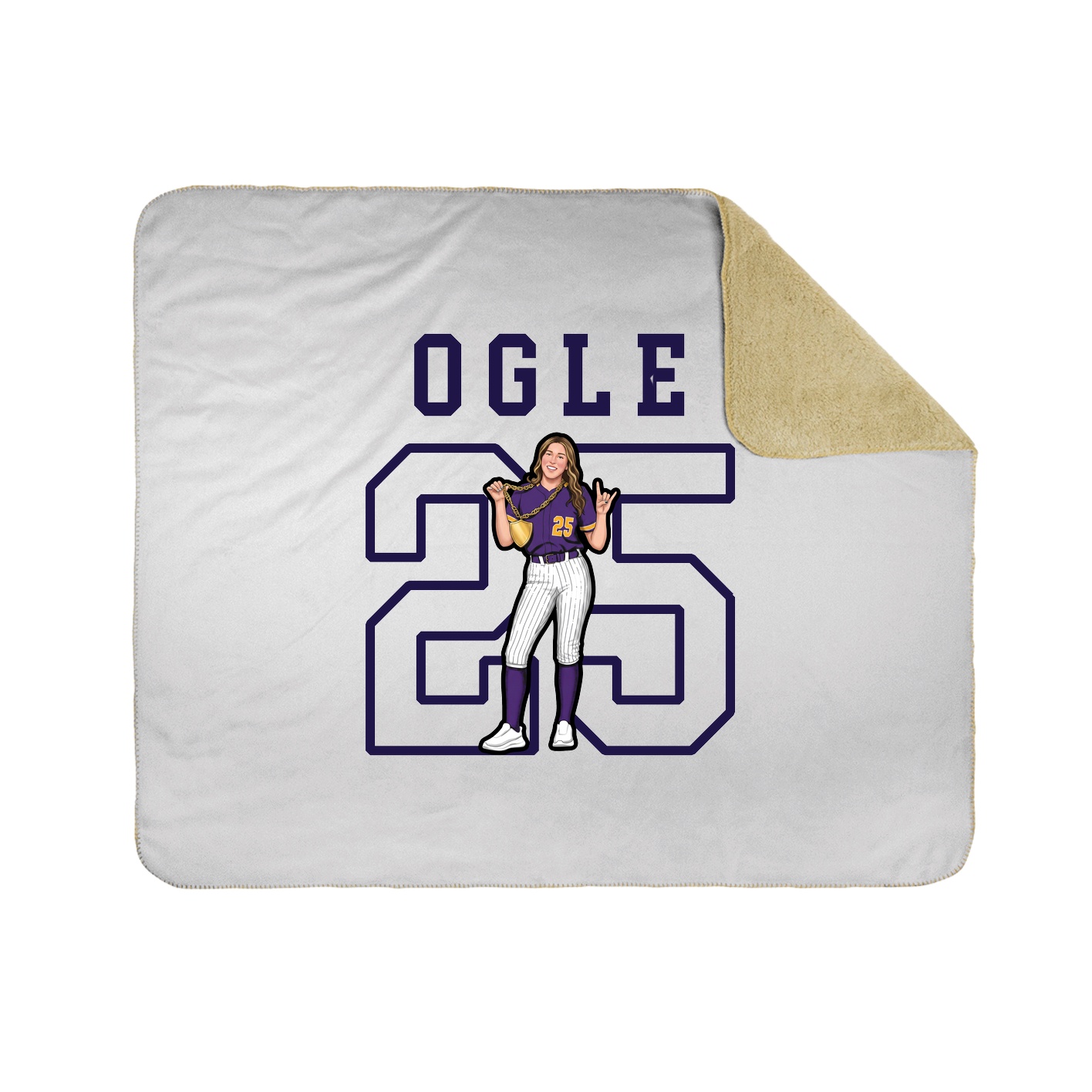 Throw Blanket — Shirsey in White