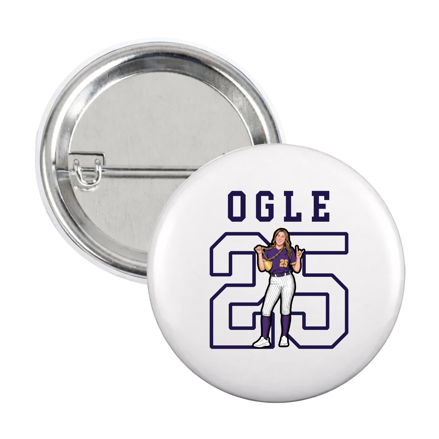 Game Day Button — Shirsey in White