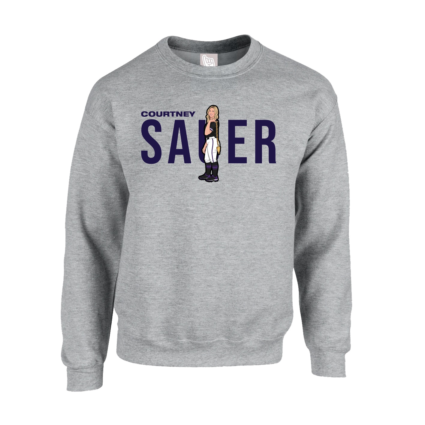 Fleece Crew — Player Name in Grey