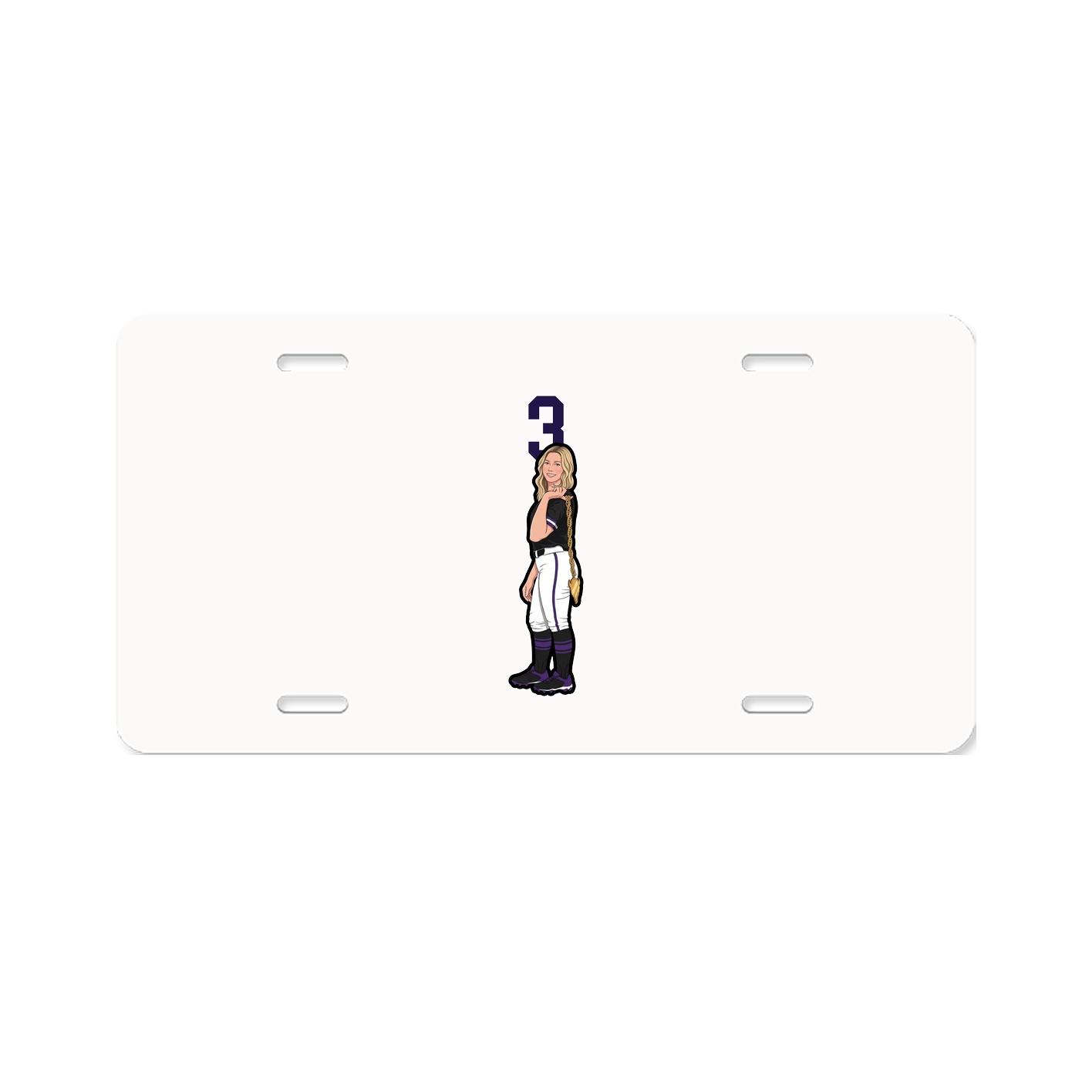 License Plate — Number Top in Classic
