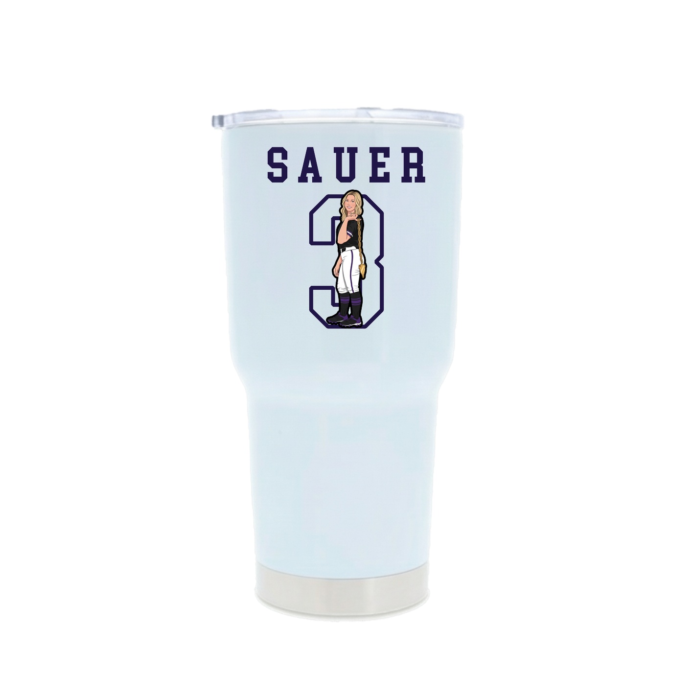 30oz Stainless Steel Tumbler — Shirsey in White