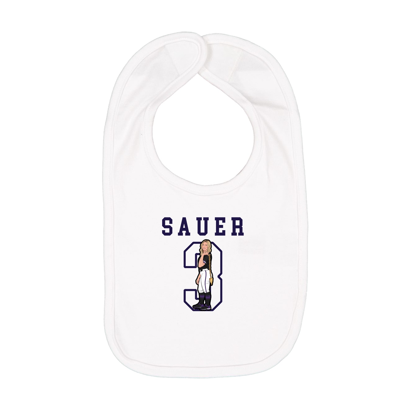 Infant Bib — Shirsey in White