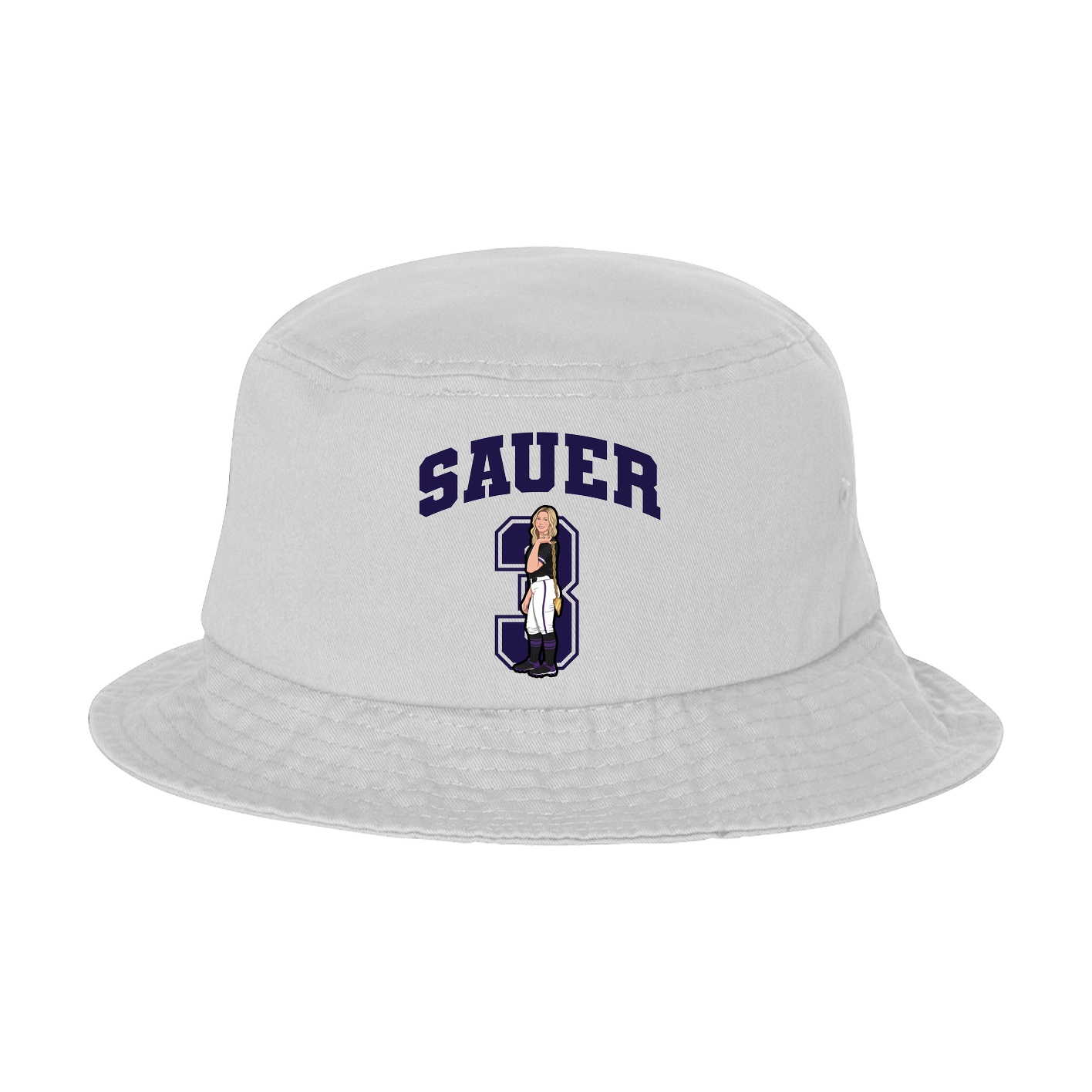 Bucket Cap — Number in White