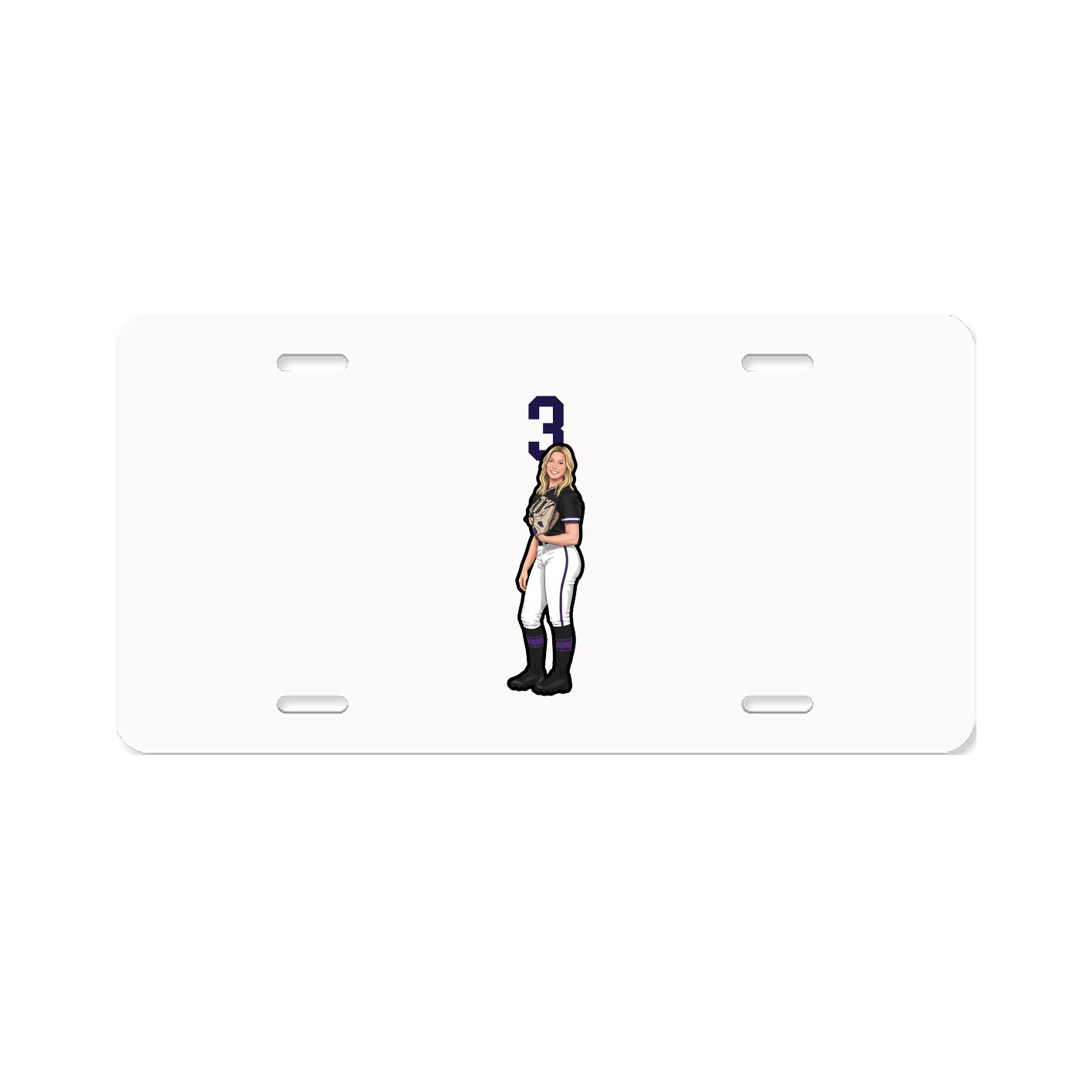 License Plate — Number Top in Classic