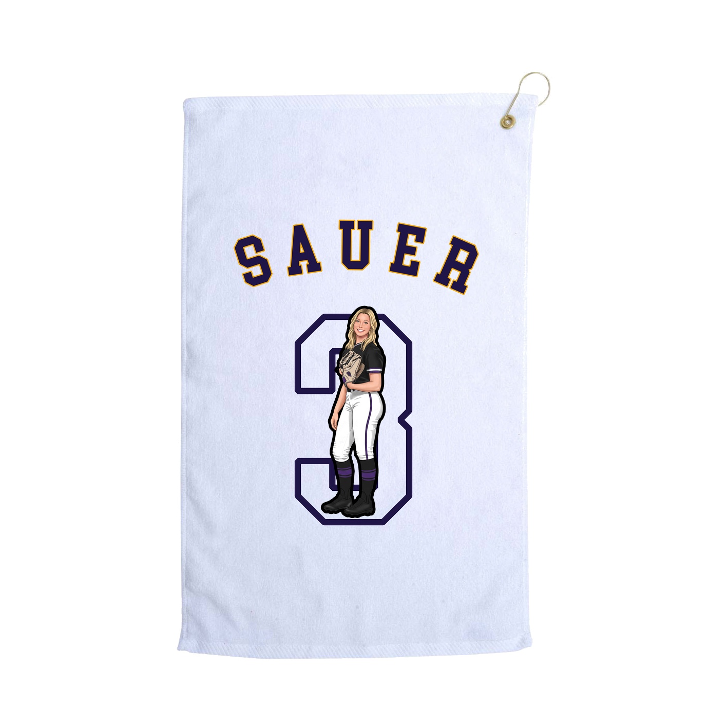 Golf Towel — Shirsey Arch in White