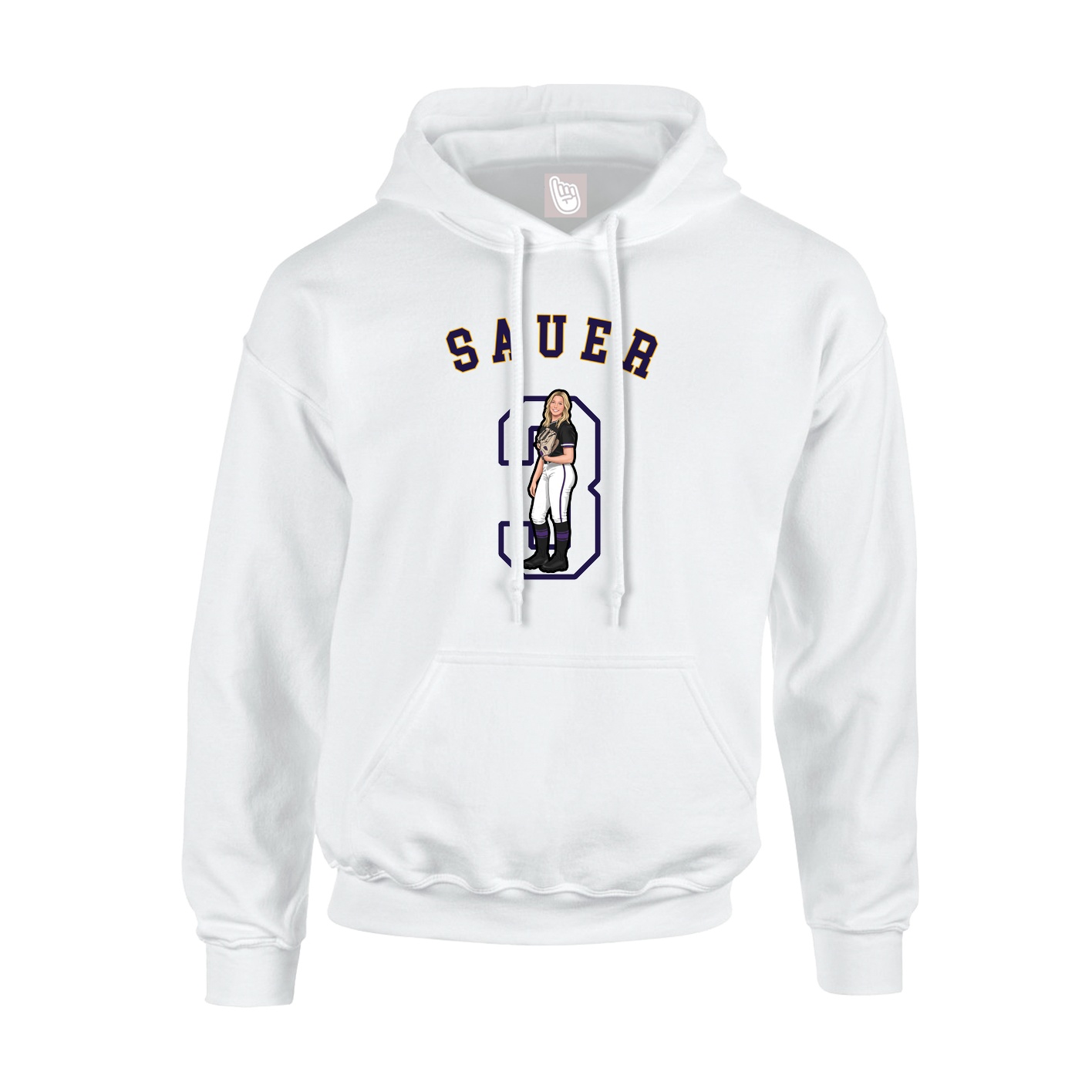 Youth Hoodie — Shirsey Arch in White