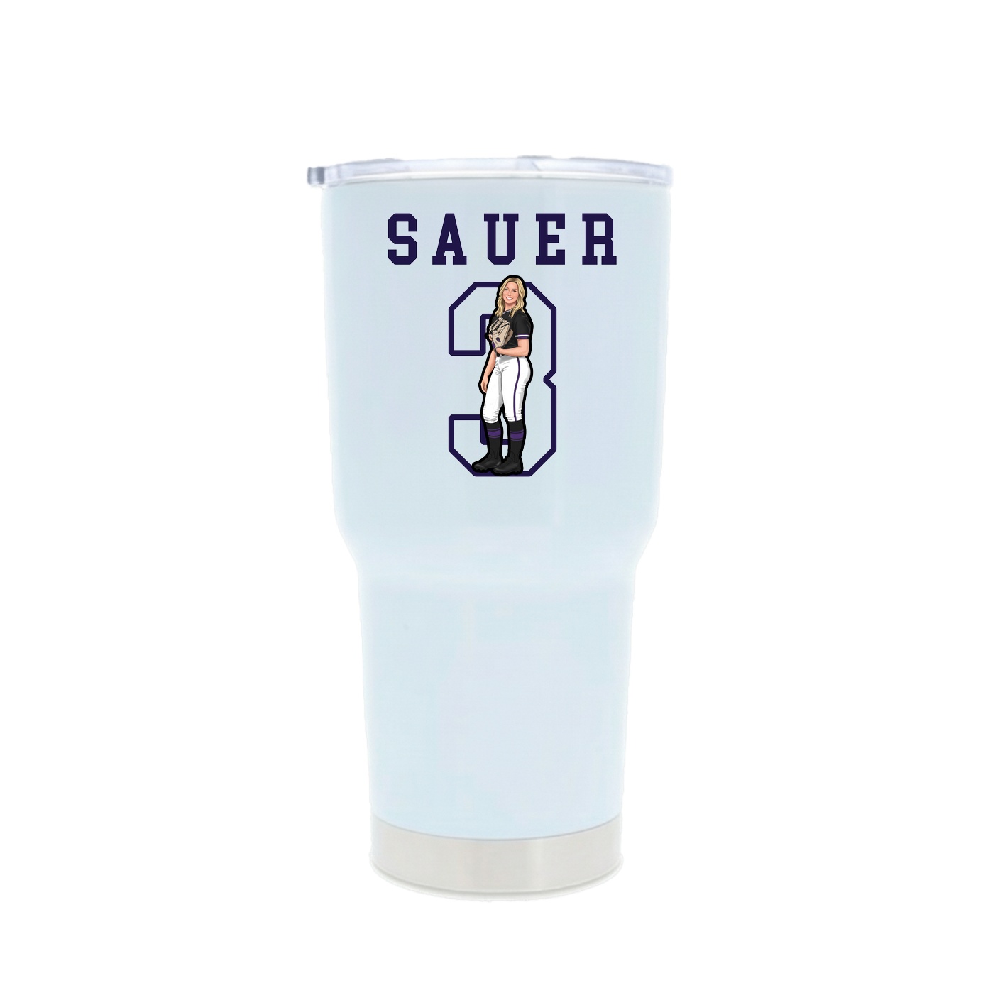 30oz Stainless Steel Tumbler — Shirsey in White