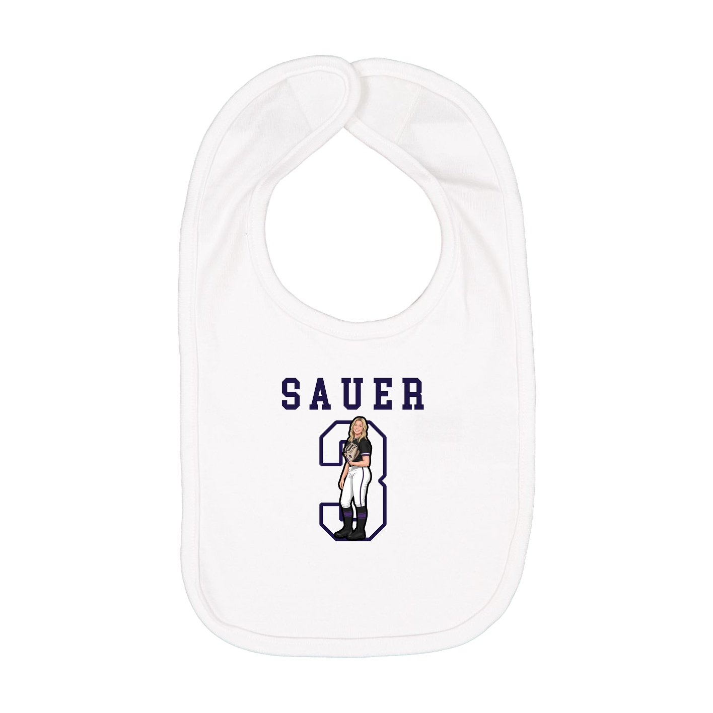 Infant Bib — Shirsey in White