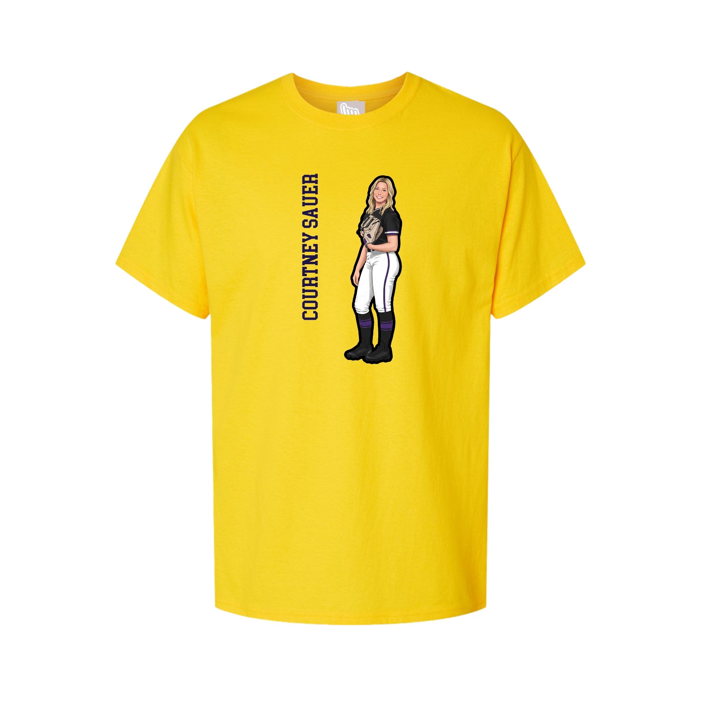 Tee — Name Vertical in Gold