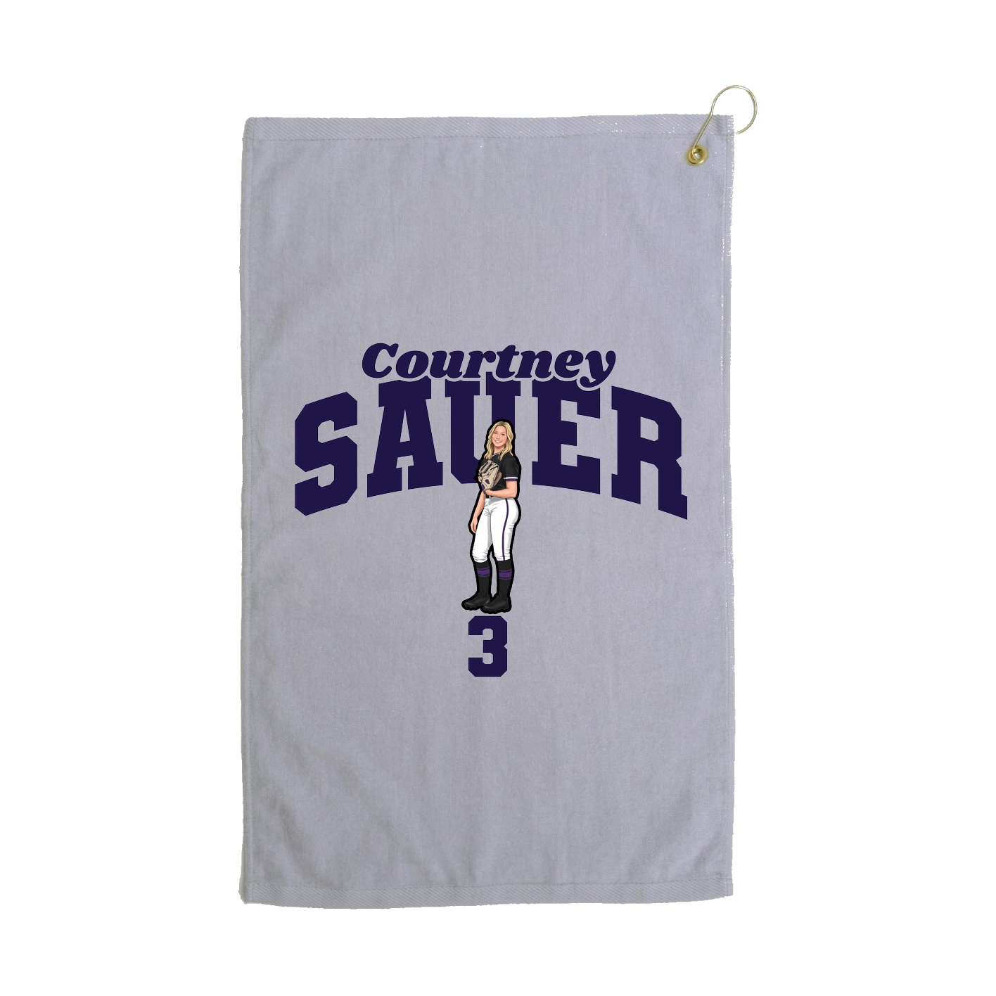 Golf Towel — Signature Arch in Grey