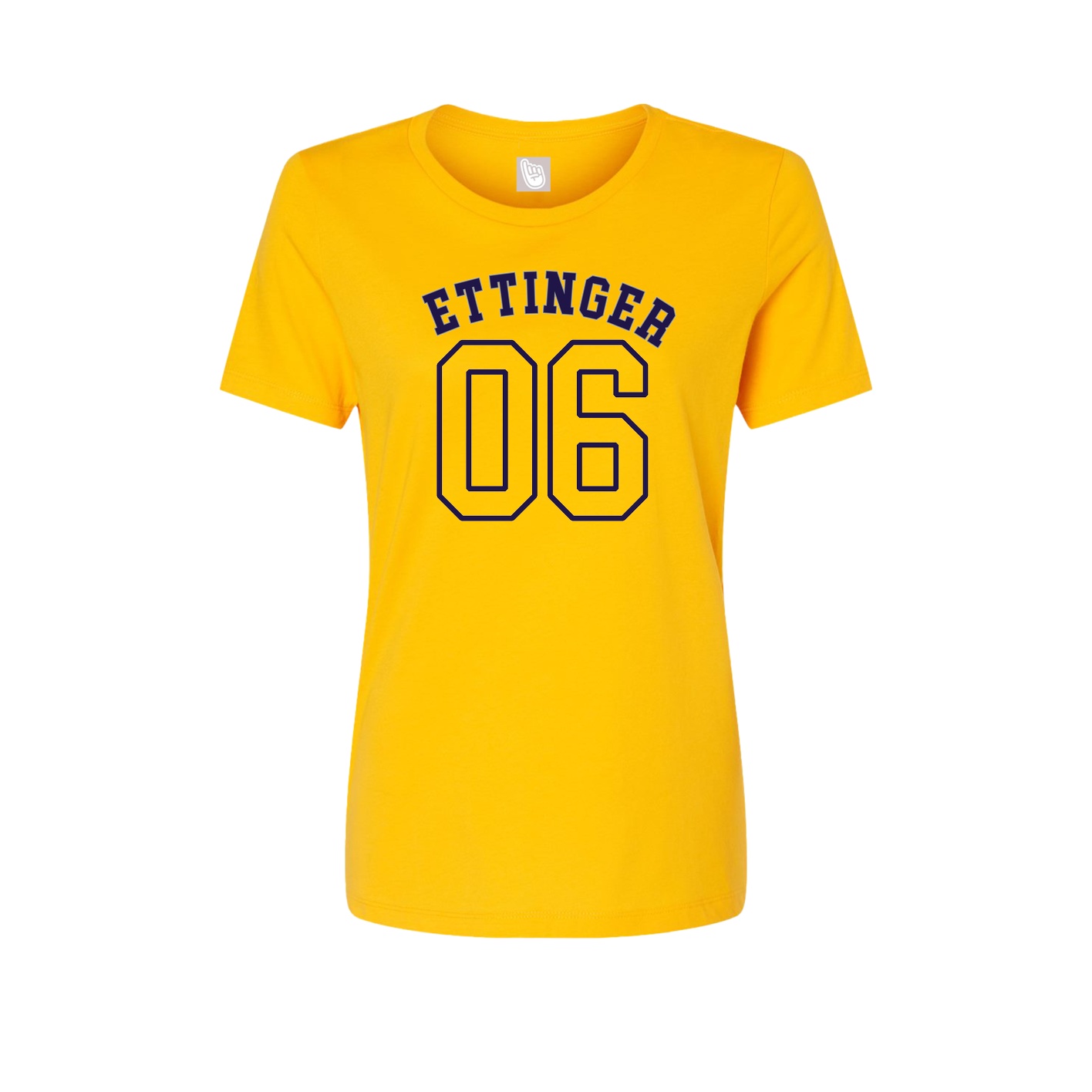 Fitted Women's Tee — Shirsey Arch in Gold