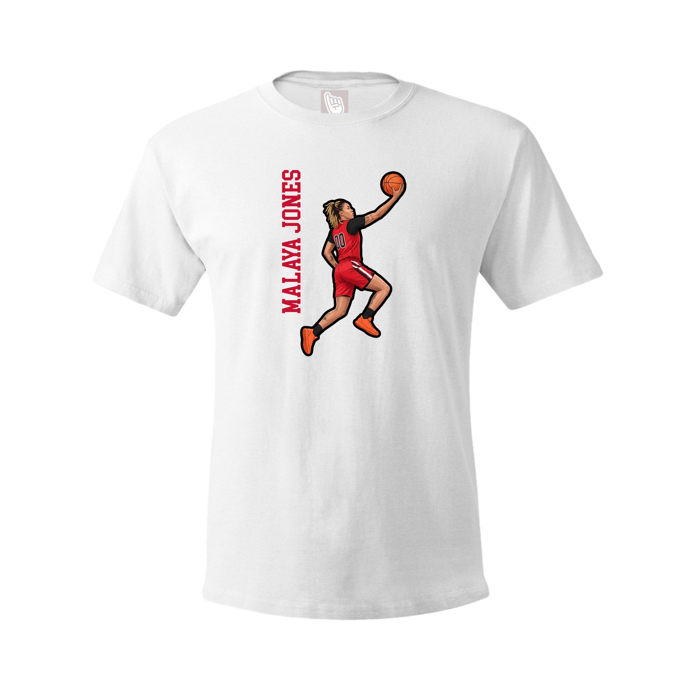 Youth Tee — Name Vertical in White