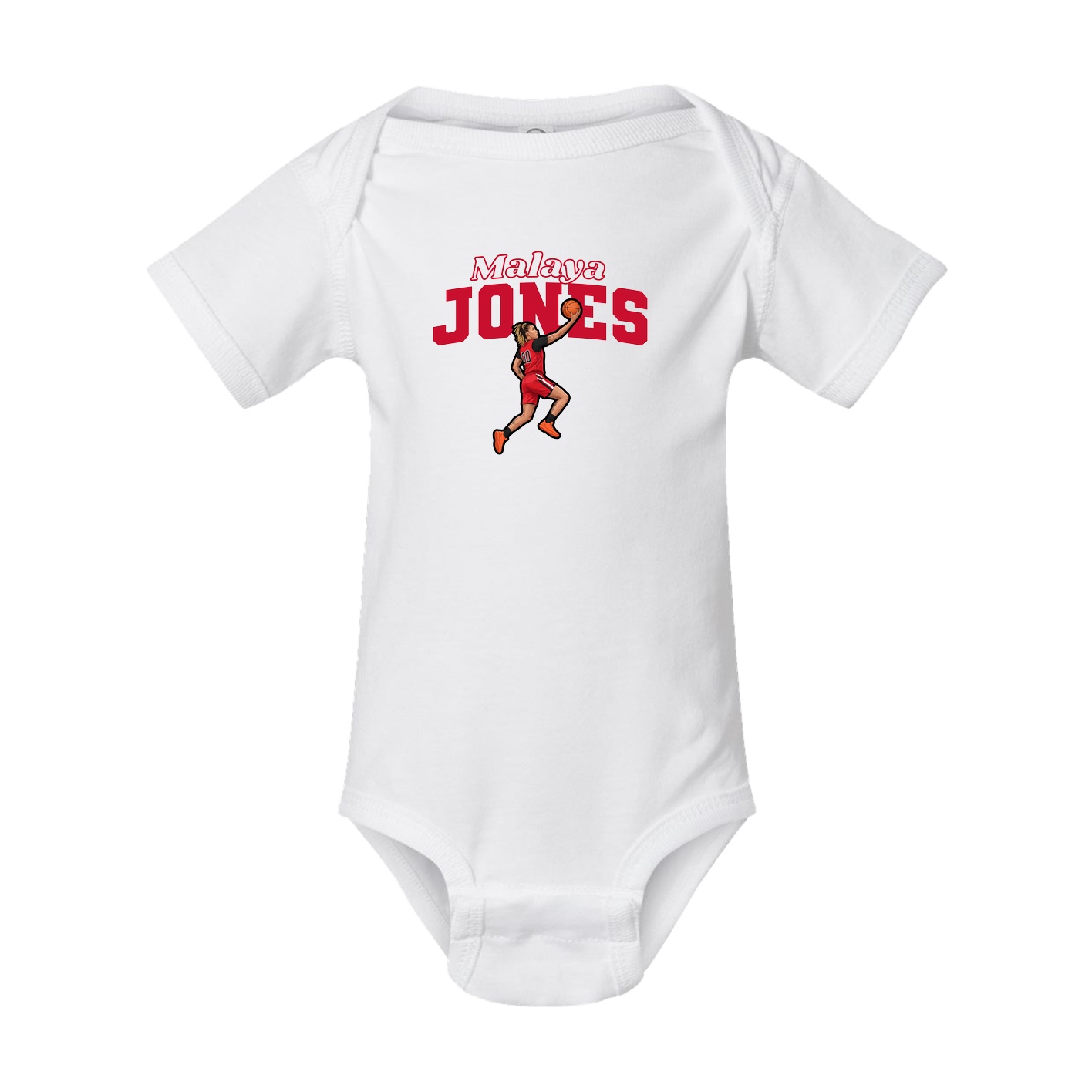 Baby Onesie — Name Arch in White