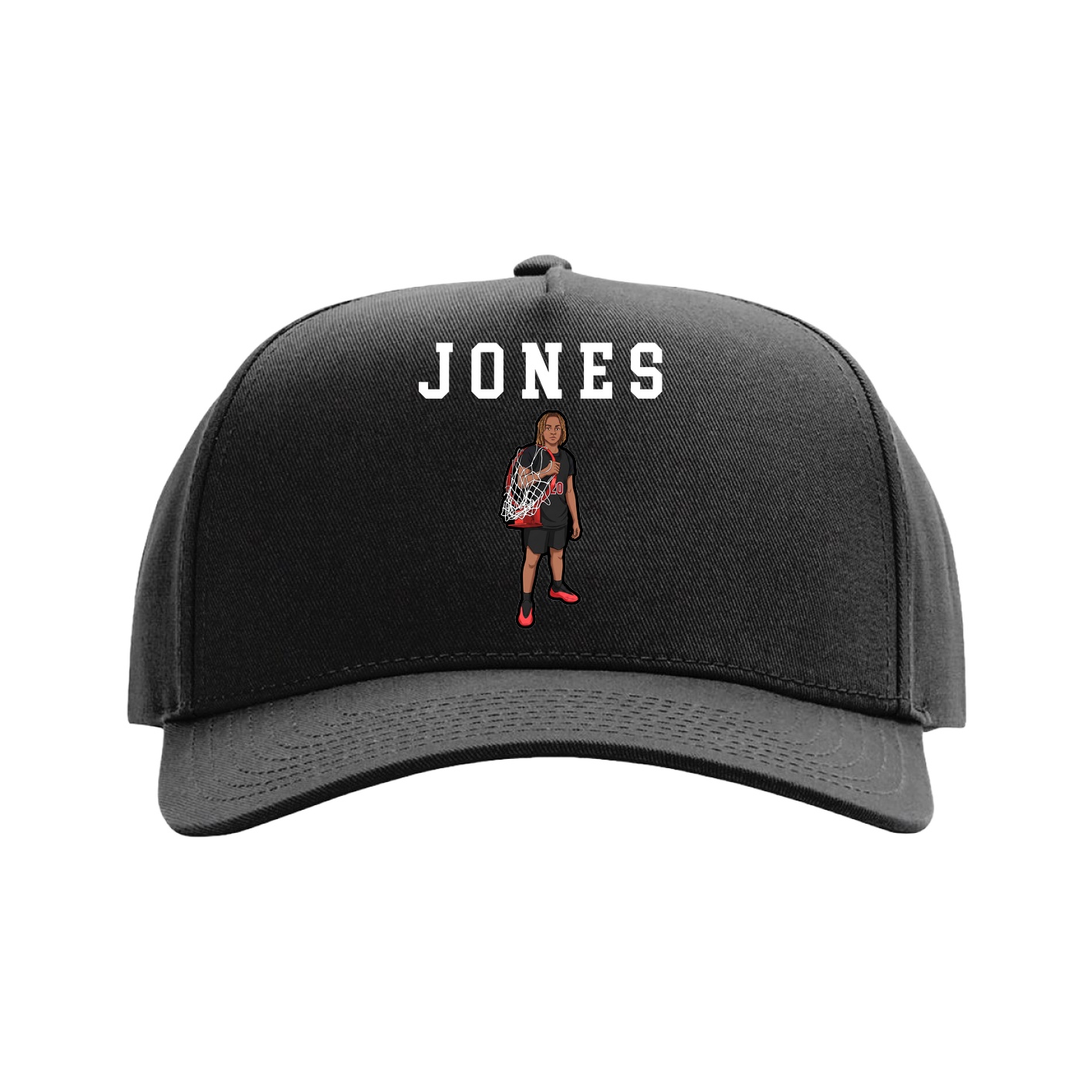 Full Fabric Five-Panel Champ Cap — Shirsey in Black