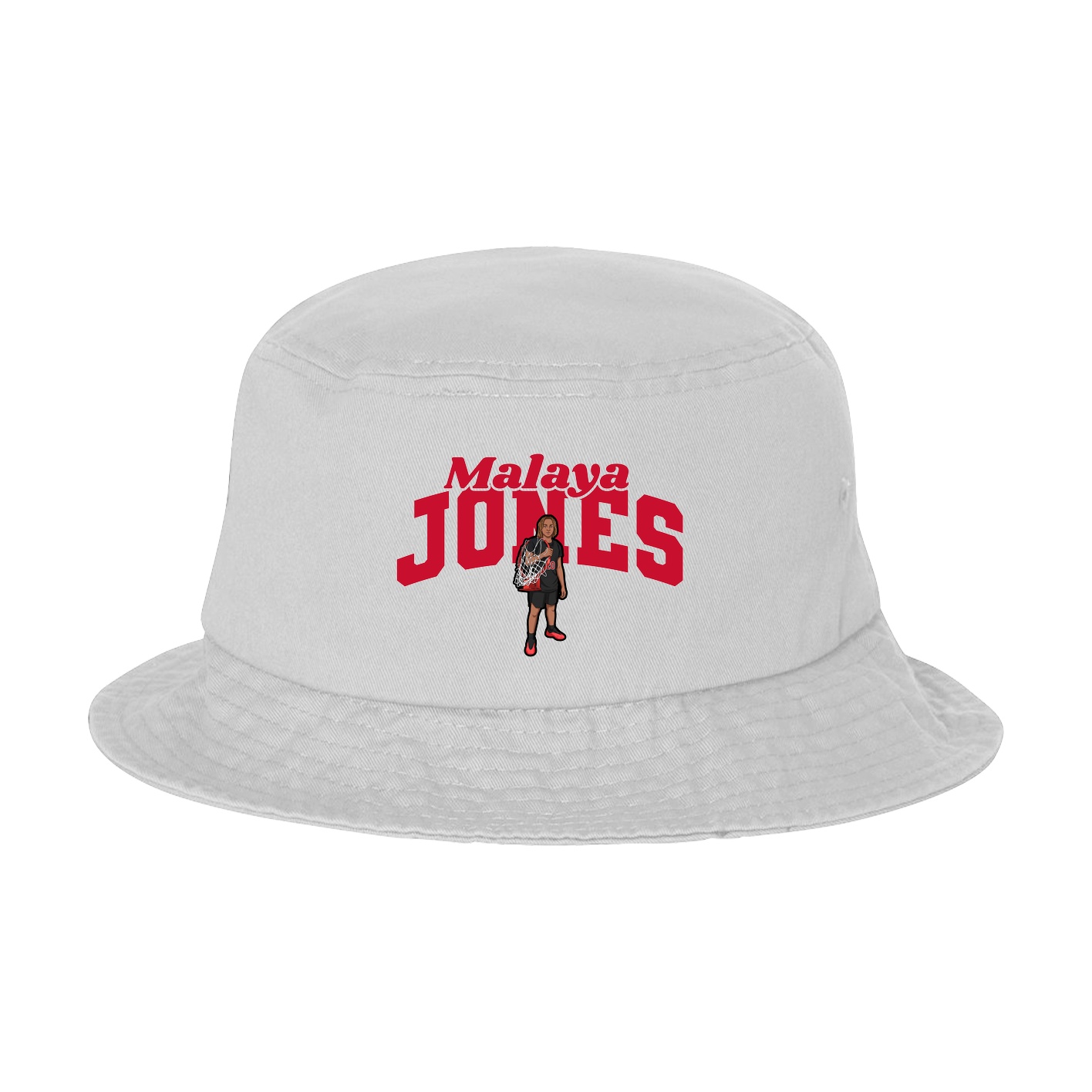 Bucket Cap — Signature Arch in White