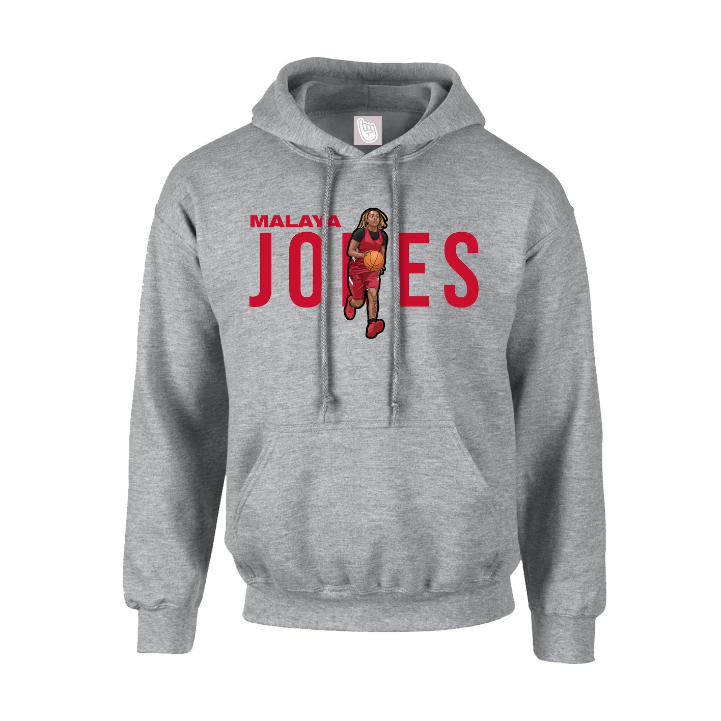 Hoodie — Player Name in Grey