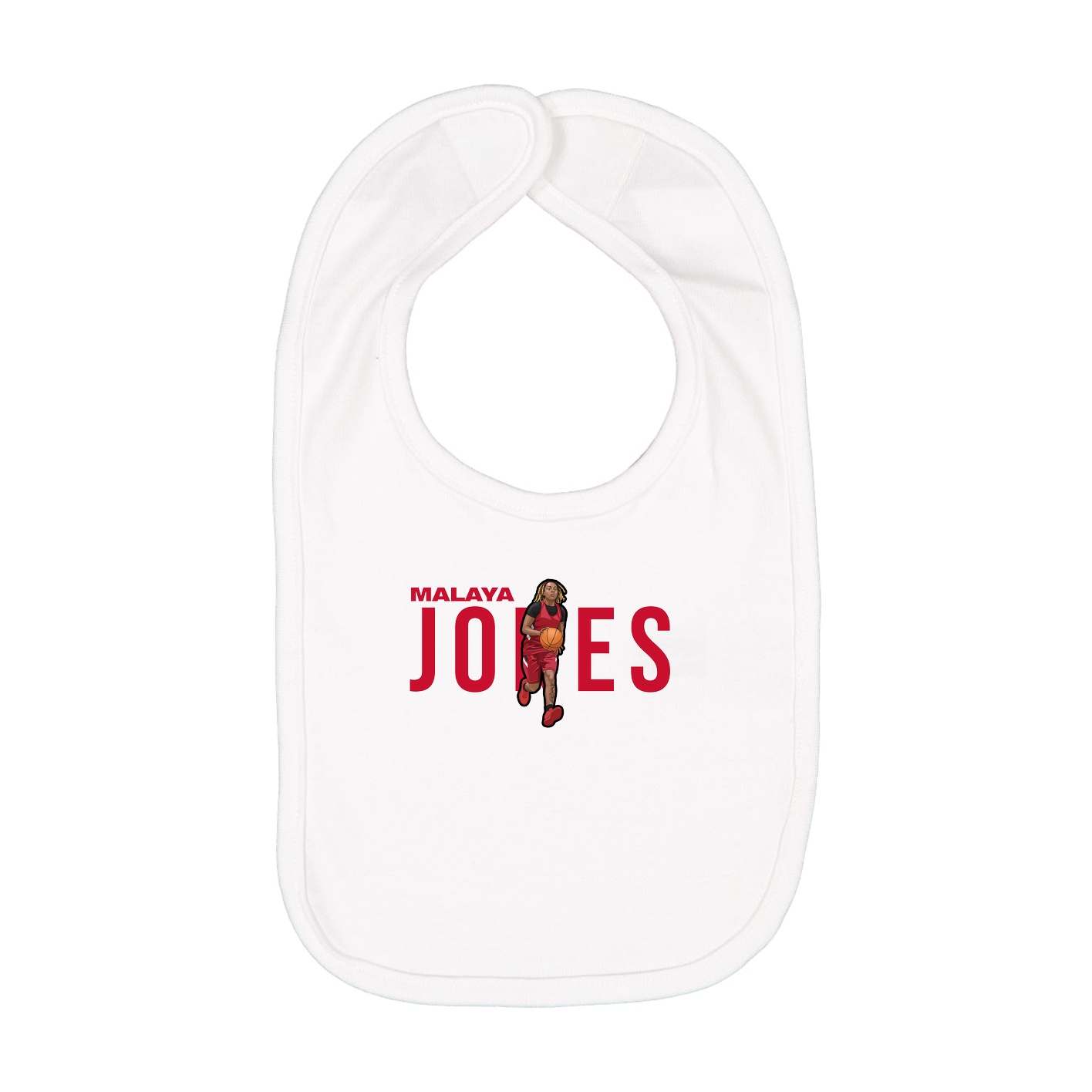 Infant Bib — Player Name in White
