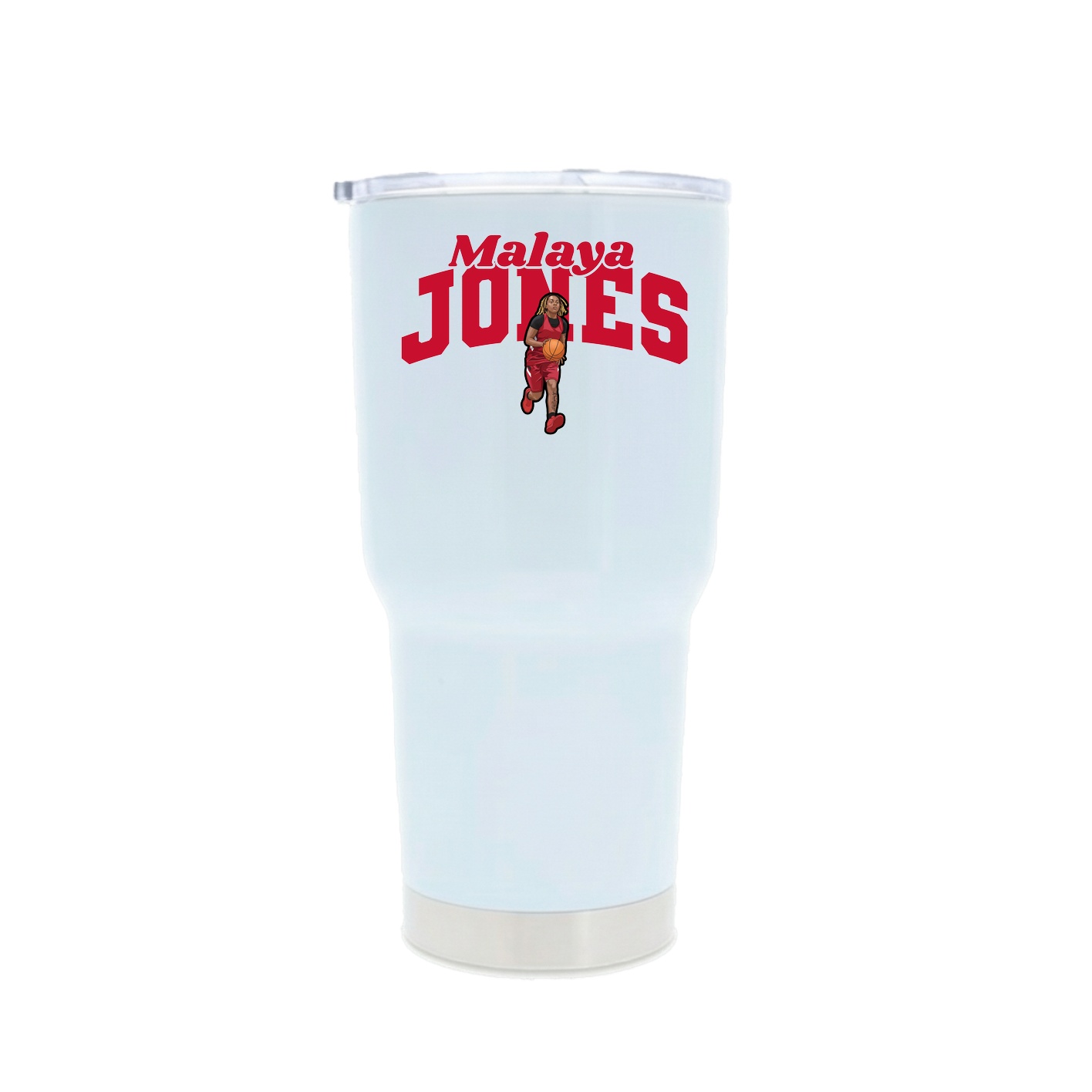 30oz Stainless Steel Tumbler — Signature Arch in White