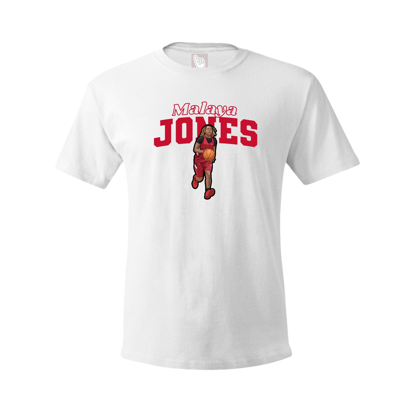 Youth Tee — Name Arch in White