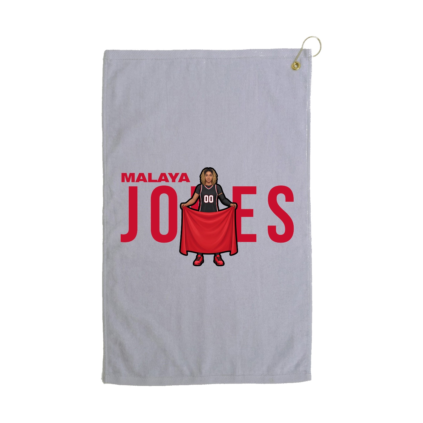Golf Towel — Player Name in Grey