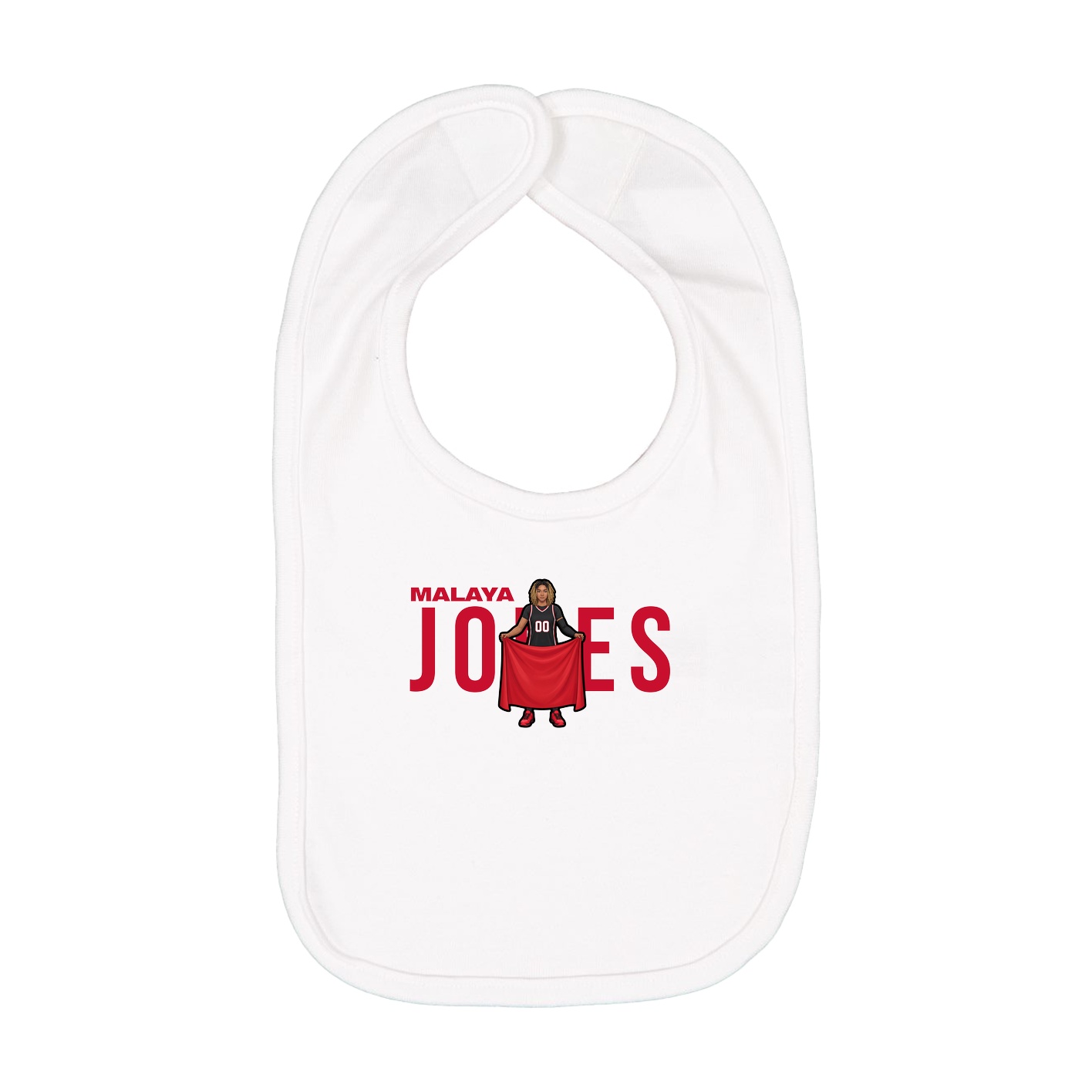 Infant Bib — Player Name in White
