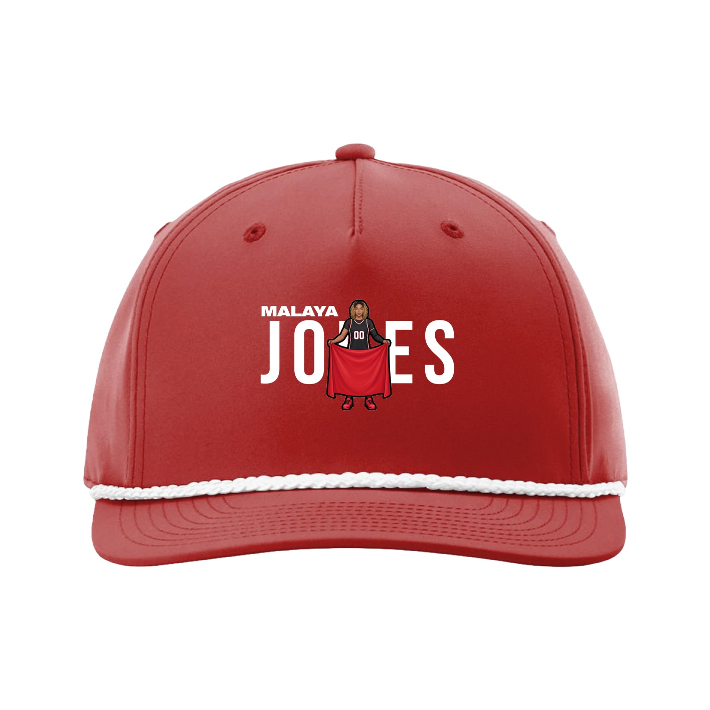 Five-Panel Classic Rope Cap — Player Name in Red