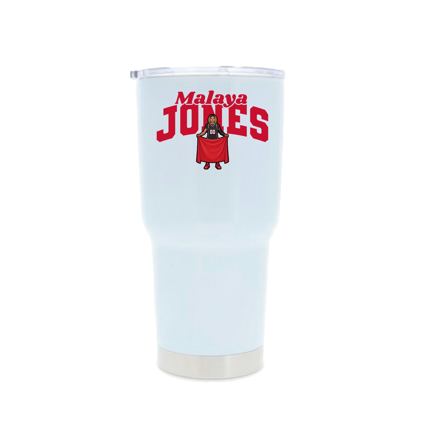 30oz Stainless Steel Tumbler — Signature Arch in White