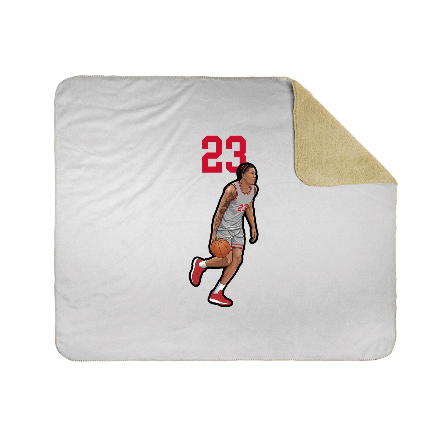 Throw Blanket — Number Top in White
