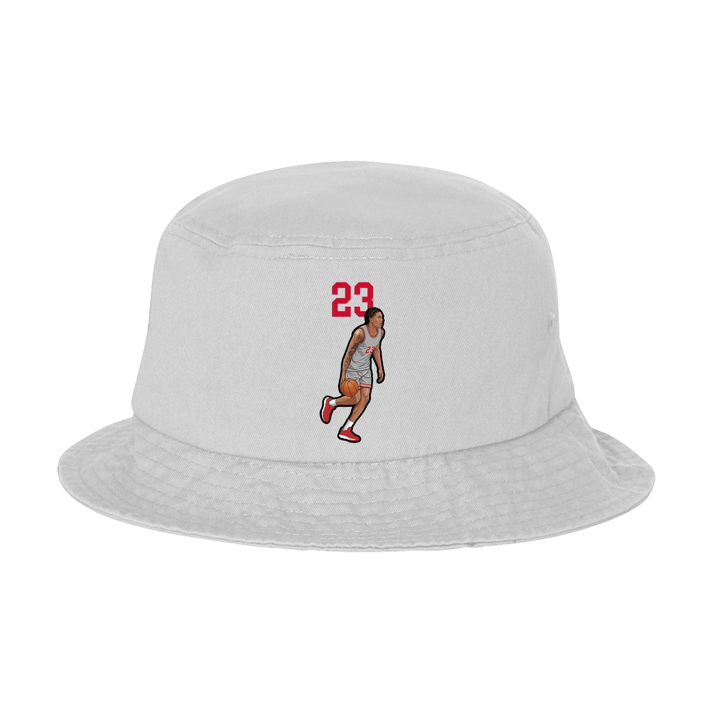 Bucket Cap — Number Top in White