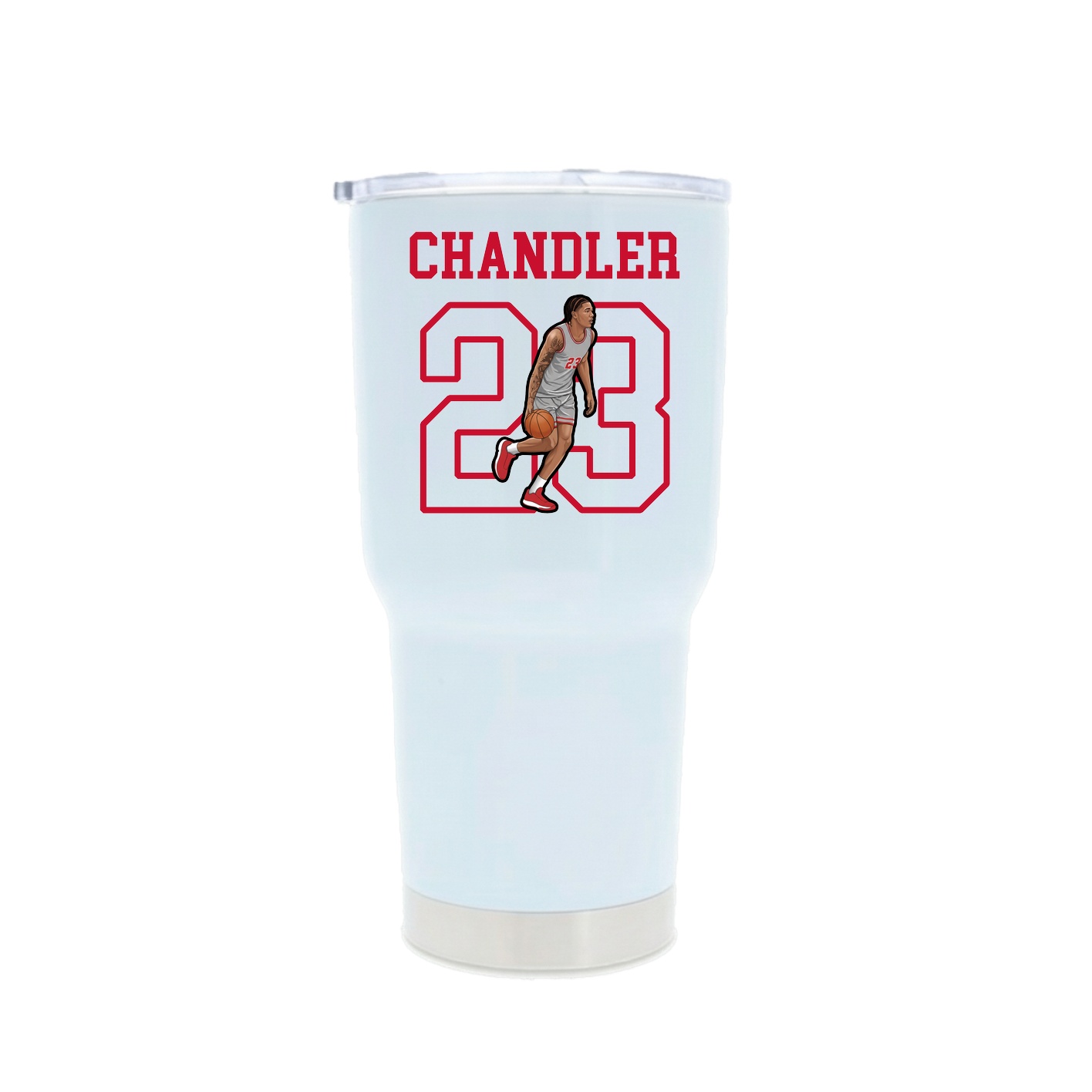 30oz Stainless Steel Tumbler — Shirsey in White