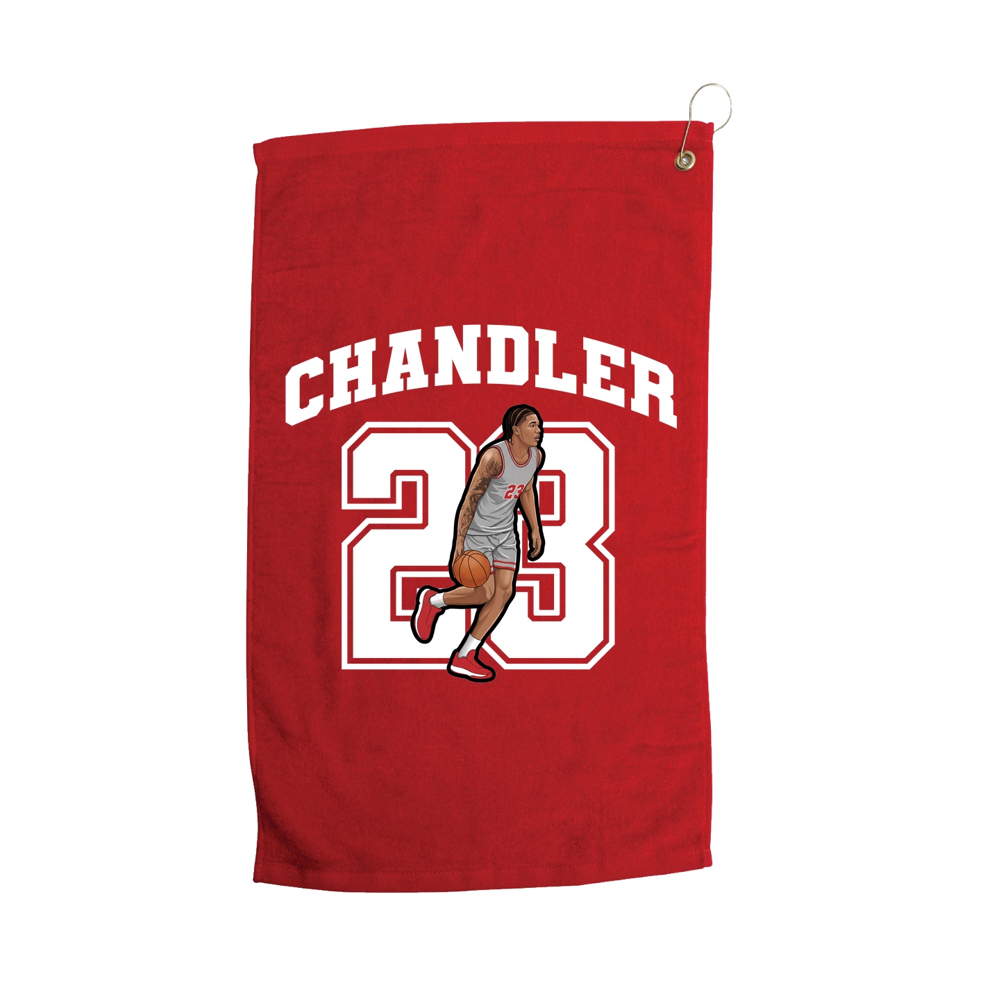 Golf Towel — Number in Red