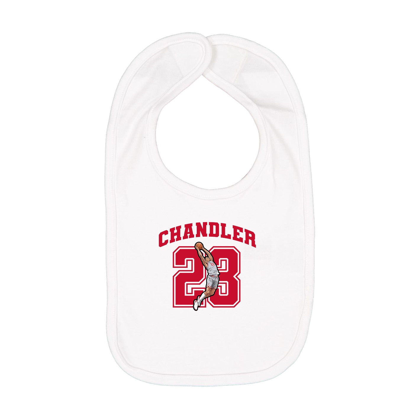Infant Bib — Number in White