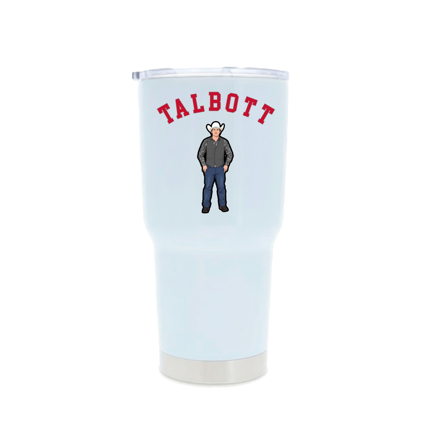30oz Stainless Steel Tumbler — Shirsey Arch in White