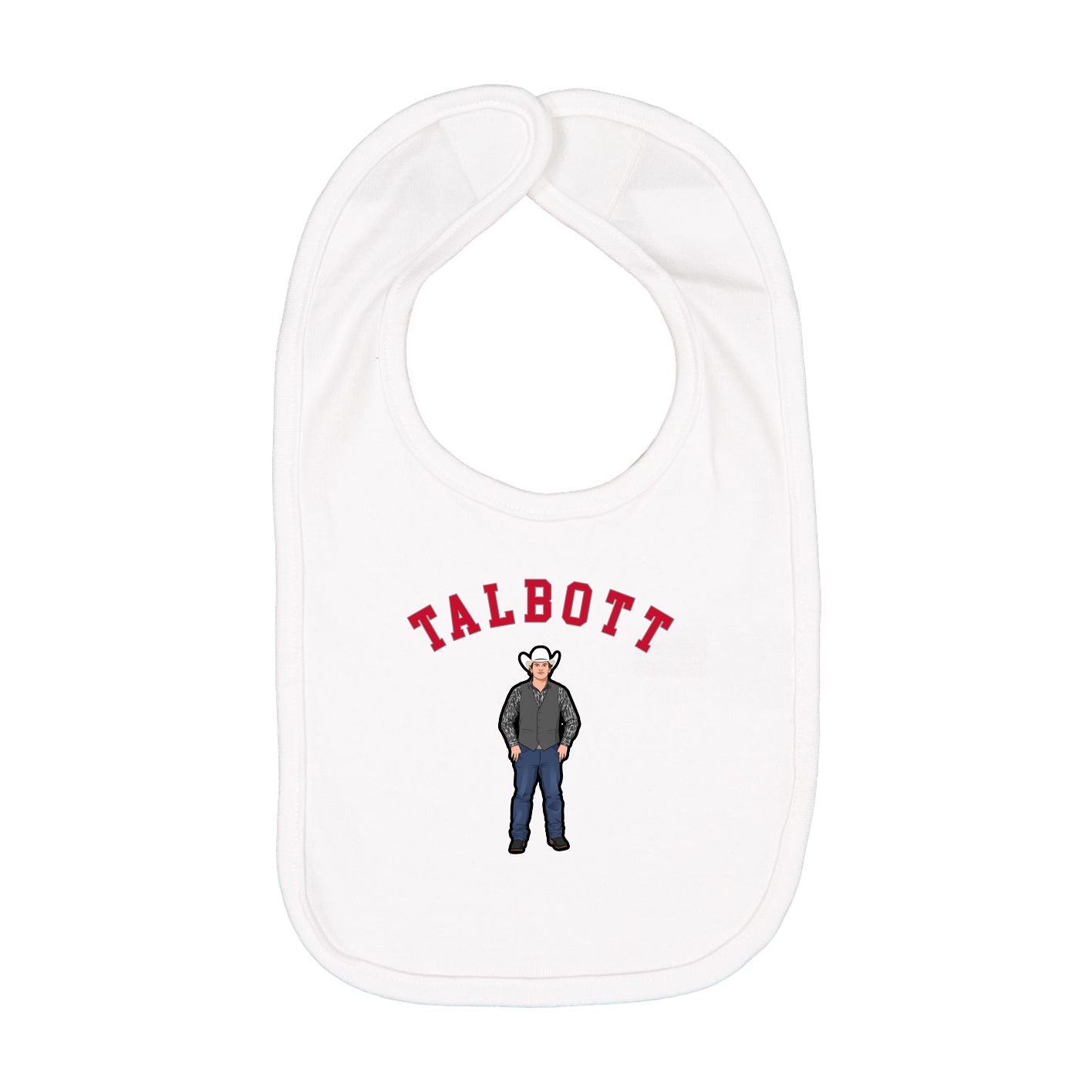 Infant Bib — Shirsey Arch in White