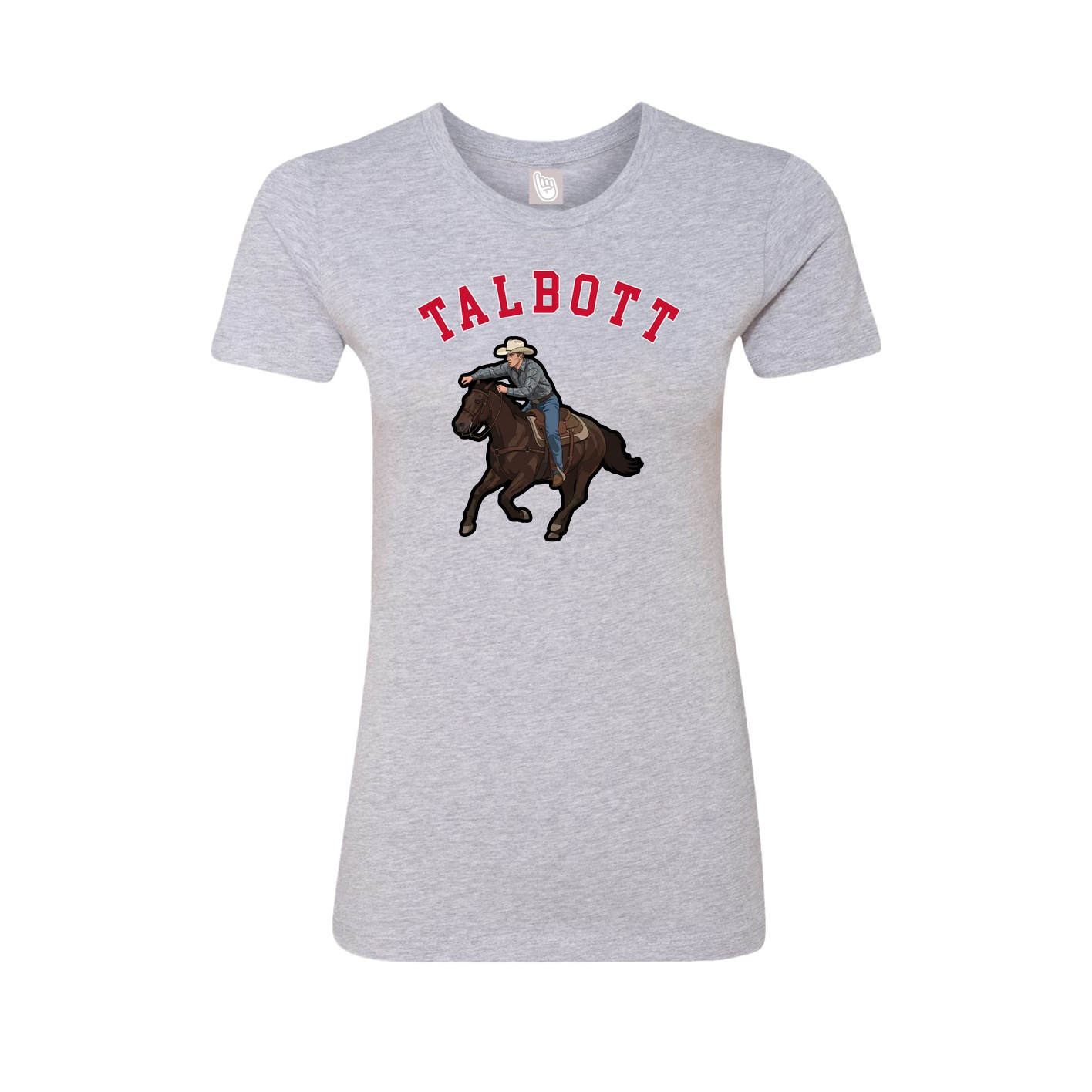 Fitted Women's Tee — Shirsey Arch in Grey