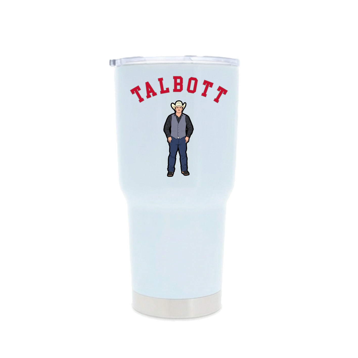 30oz Stainless Steel Tumbler — Shirsey Arch in White