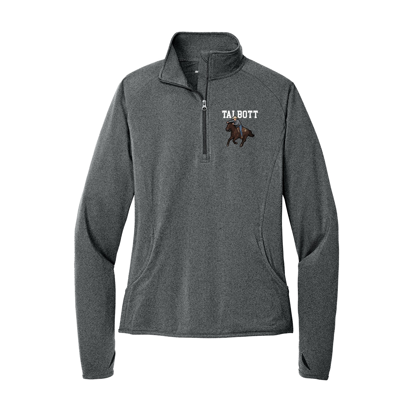 Women's Q-Zip Pullover — Shirsey in Grey