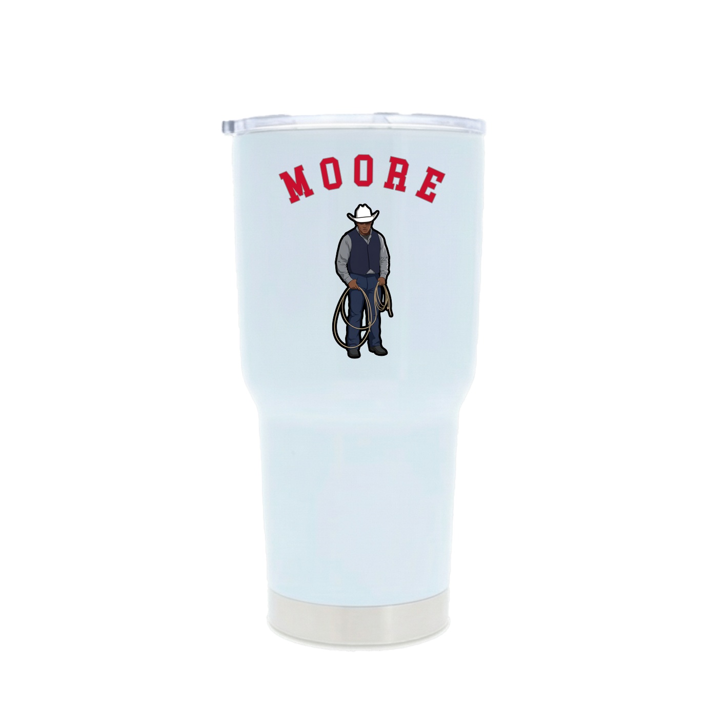 30oz Stainless Steel Tumbler — Shirsey Arch in White